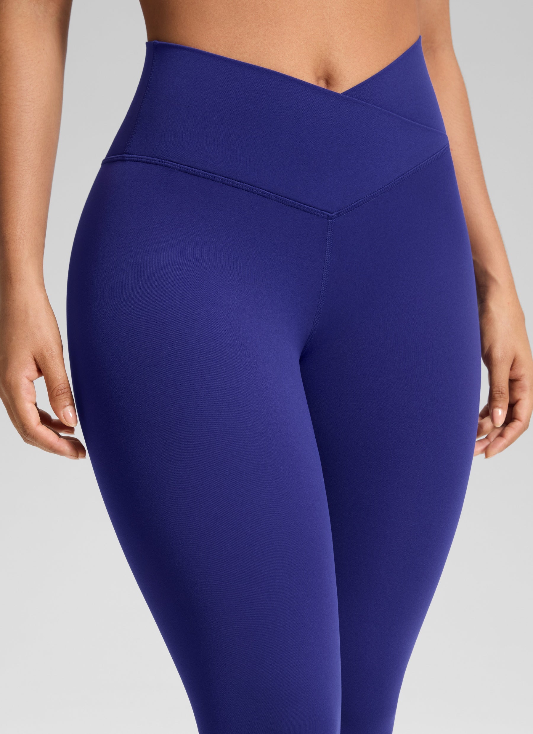 CRZ YOGA Butterluxe Leggings con Cintura Cruzada en V para Mujer Larkspur Azul