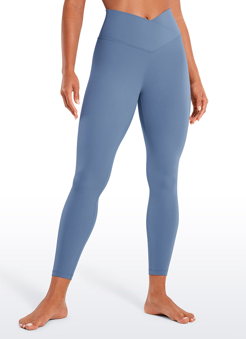 CRZ YOGA Butterluxe Leggings con Cintura Cruzada en V para Mujer Oasis Azul