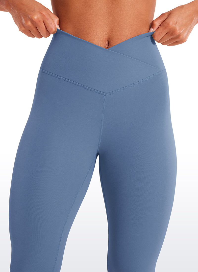 CRZ YOGA Butterluxe Leggings con Cintura Cruzada en V para Mujer Oasis Azul