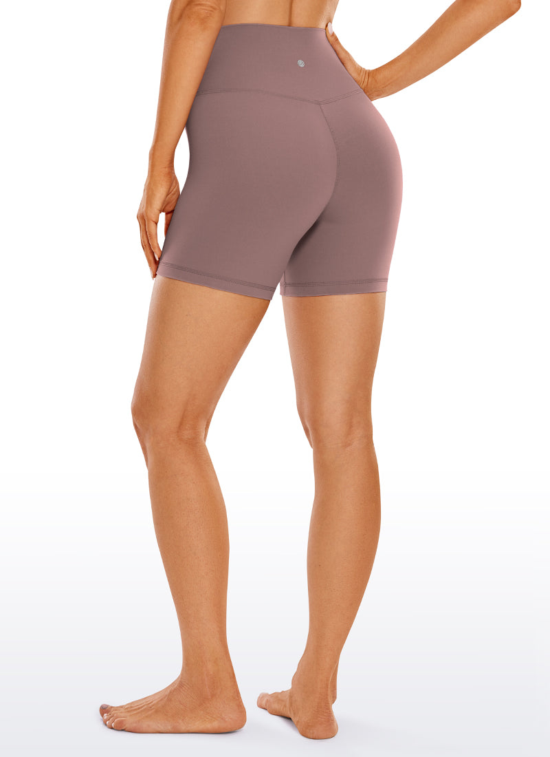 CRZ YOGA Butterluxe Leggings Cortos con Cintura en V de 5 Pulgadas para Mujer Color de malva