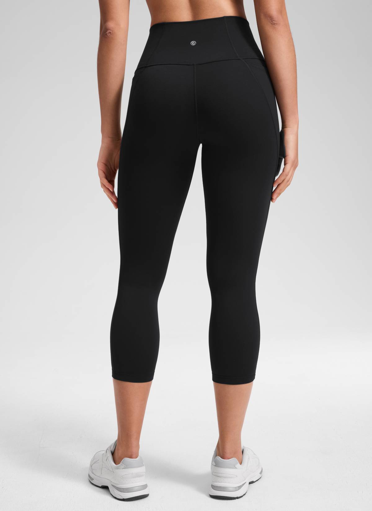 CRZ YOGA Capri de Yoga con Bolsillos de 21 Pulgadas para Mujer Negro