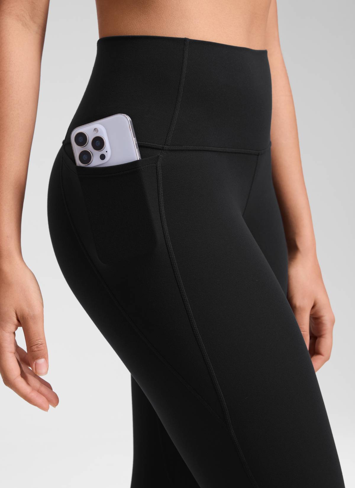 CRZ YOGA Capri de Yoga con Bolsillos de 21 Pulgadas para Mujer Negro