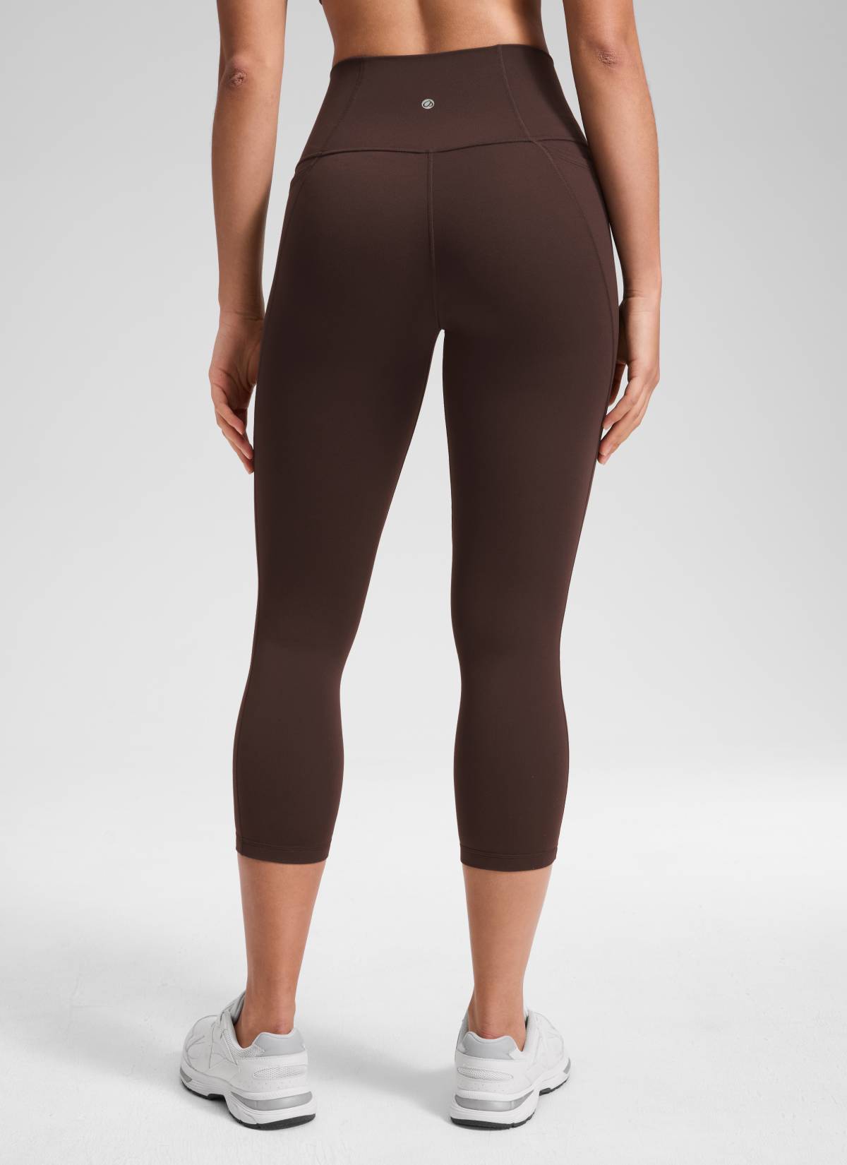 CRZ YOGA Capri de Yoga con Bolsillos de 21 Pulgadas para Mujer Marrón Fudge Caliente