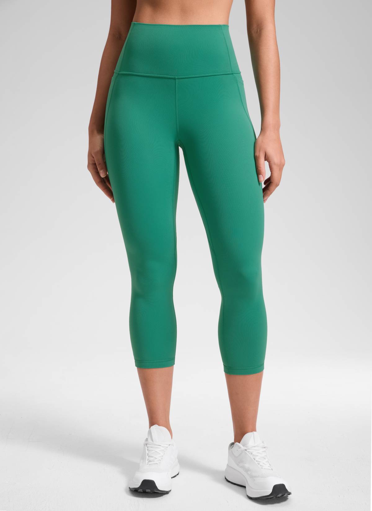 CRZ YOGA Capri de Yoga con Bolsillos de 21 Pulgadas para Mujer Verde Cascadia