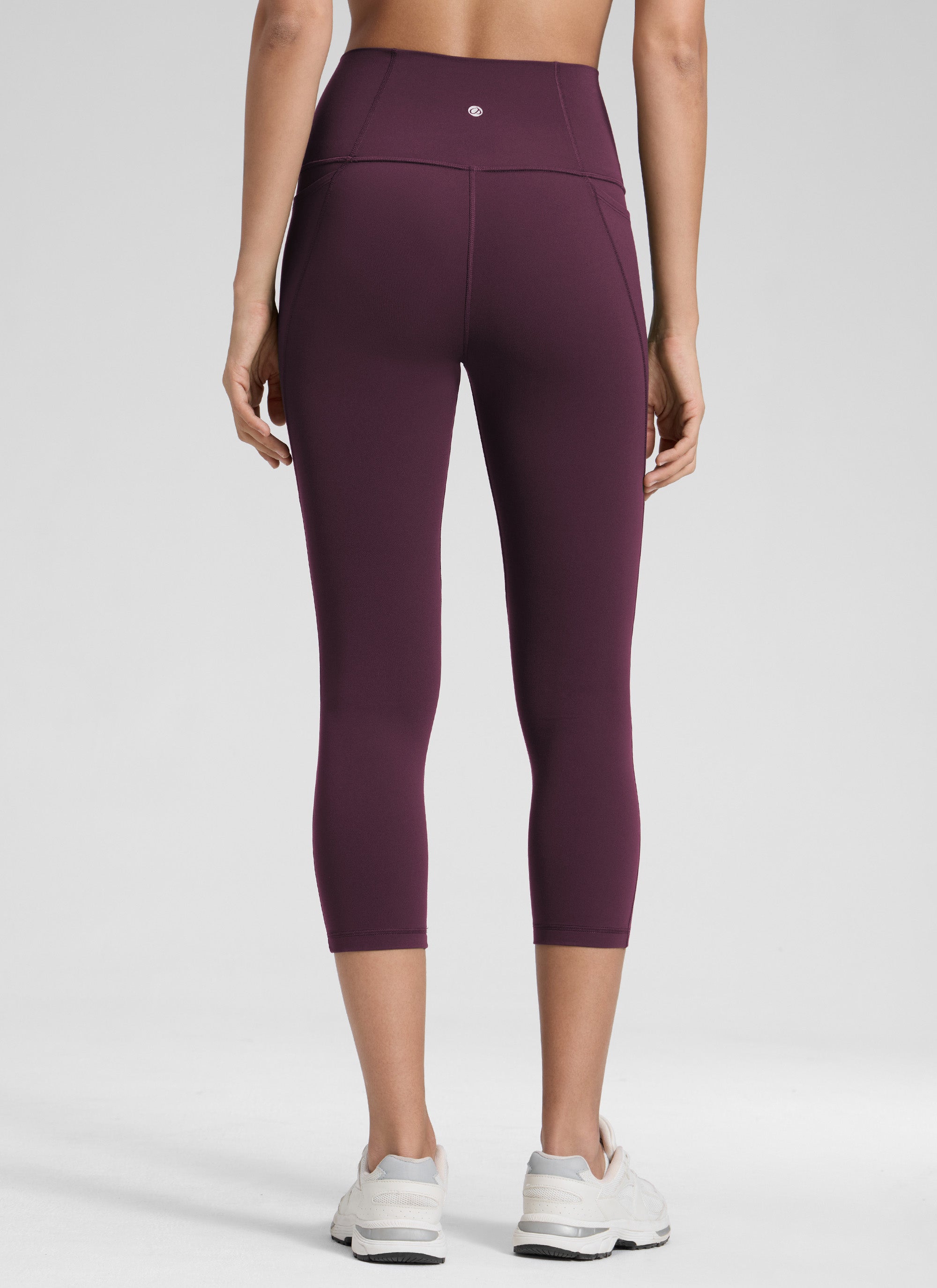 CRZ YOGA Capri de Yoga con Bolsillos de 21 Pulgadas para Mujer Deep Purple