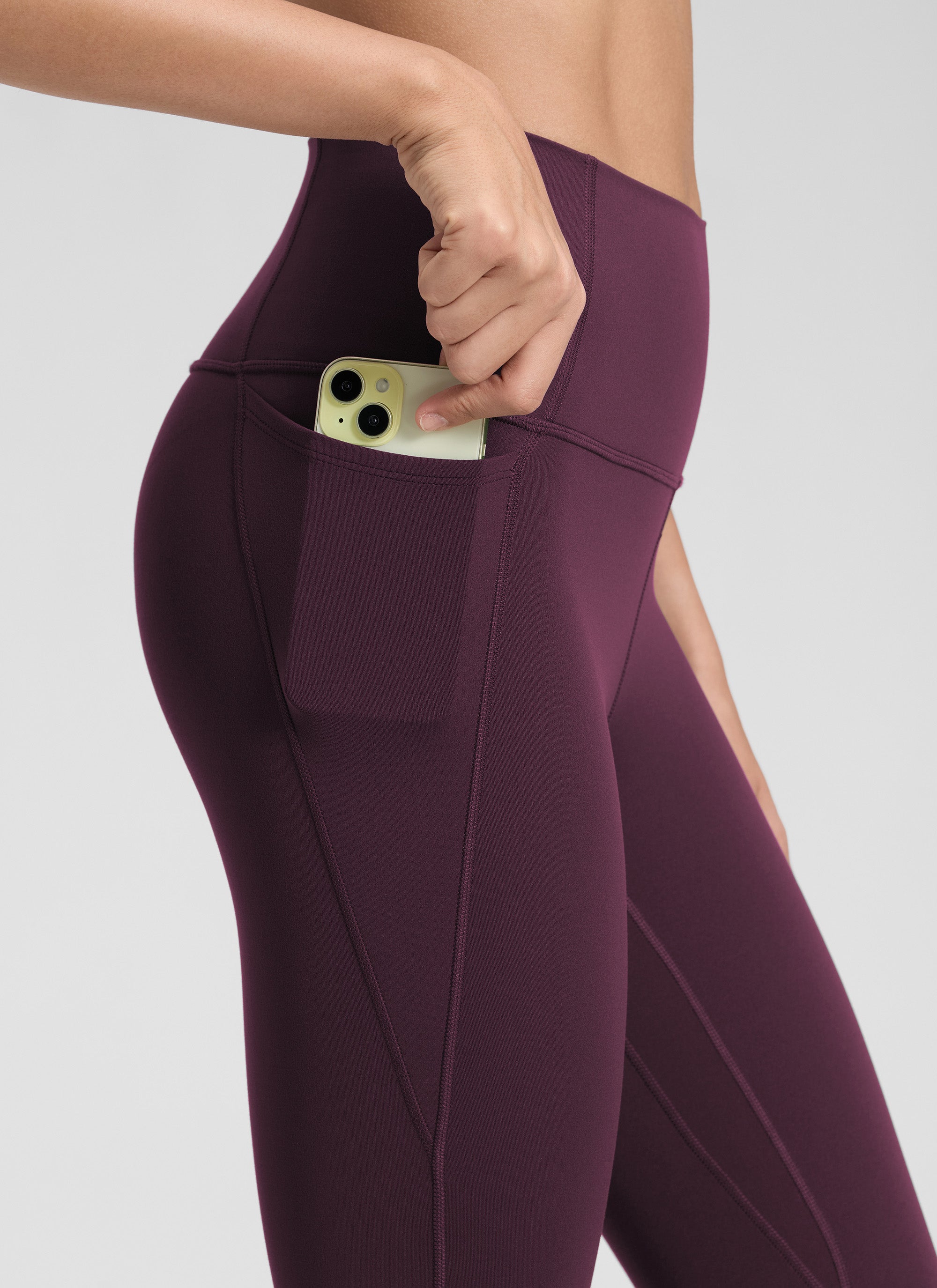CRZ YOGA Capri de Yoga con Bolsillos de 21 Pulgadas para Mujer Deep Purple