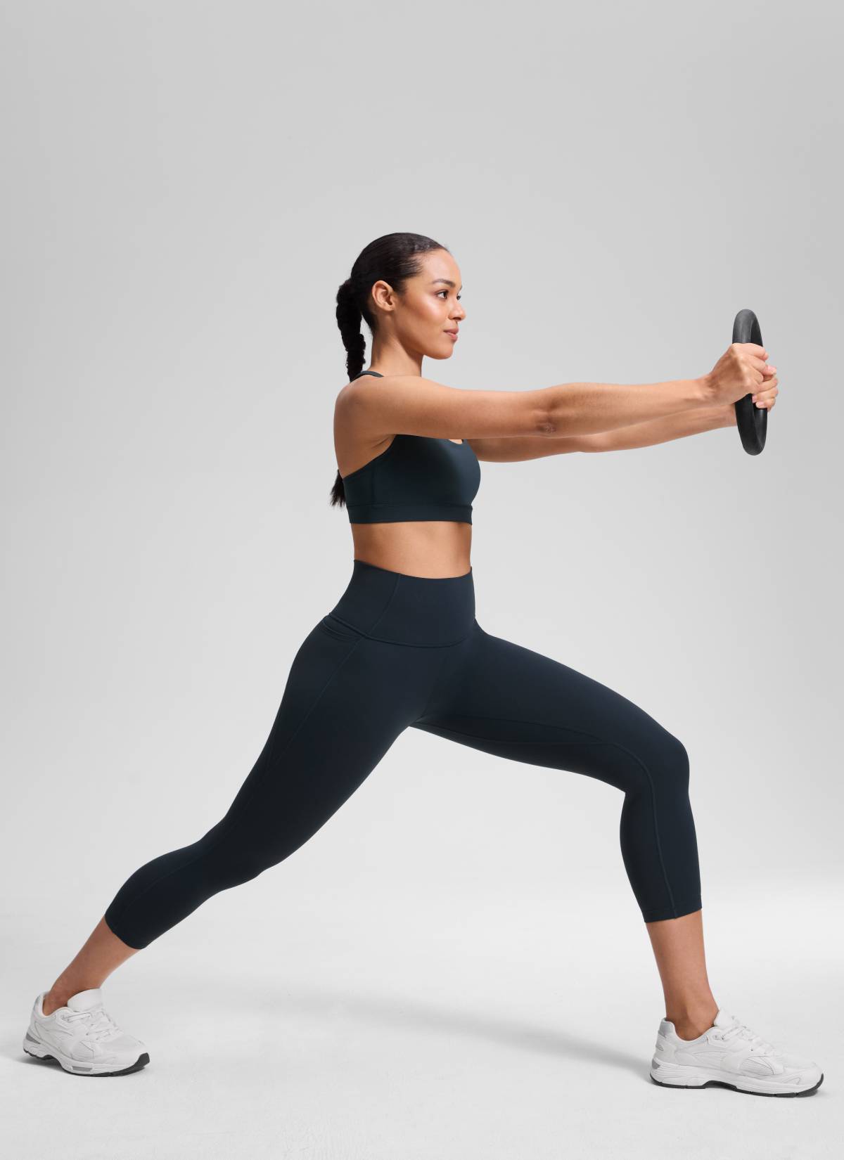CRZ YOGA Capri de Yoga con Bolsillos de 21 Pulgadas para Mujer True Navy