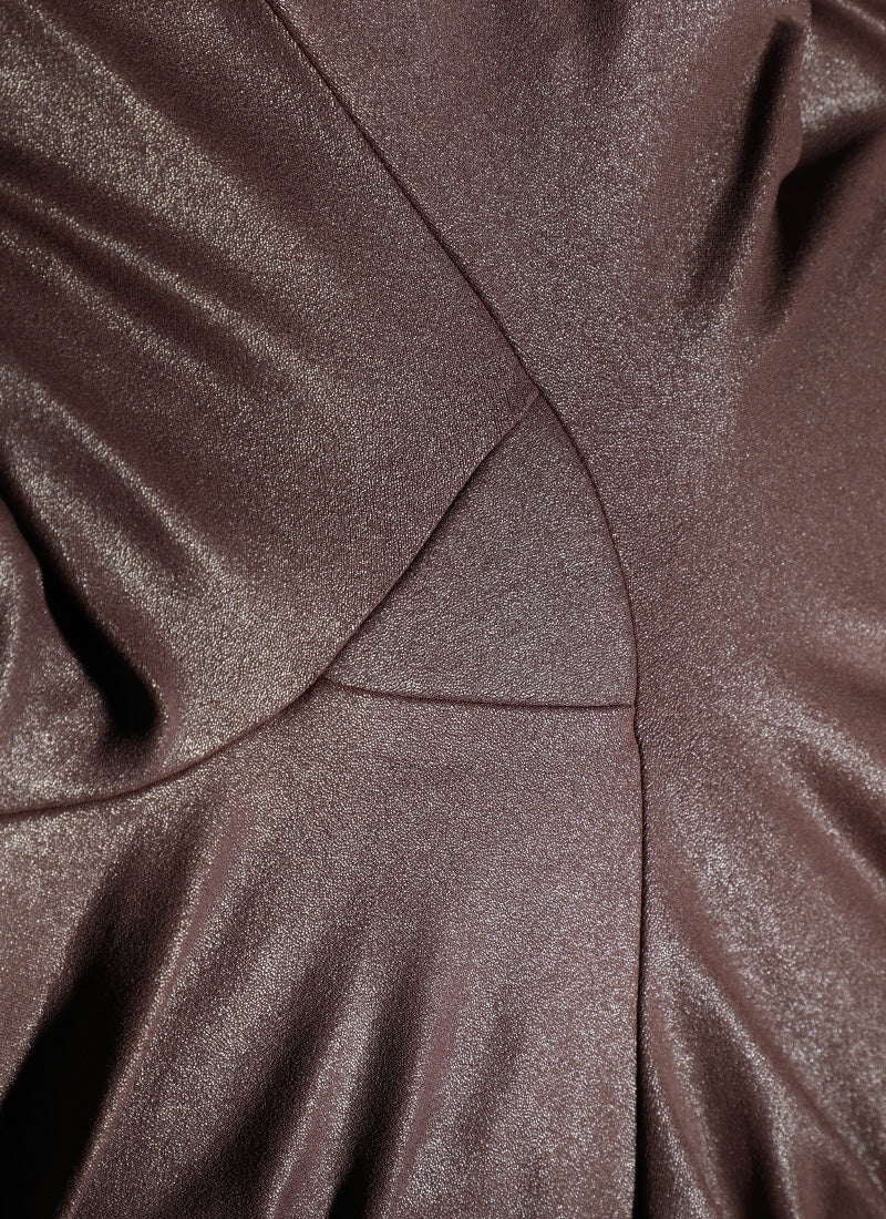 CRZ YOGA Leggings de piel sintética sin costuras delanteras para mujer Patrón Clásico Topo