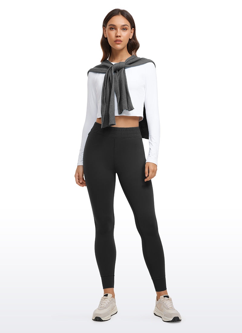 CRZ YOGA Mujeres Joggers Alta Cintura Butterluxe 27 pulg. Negro