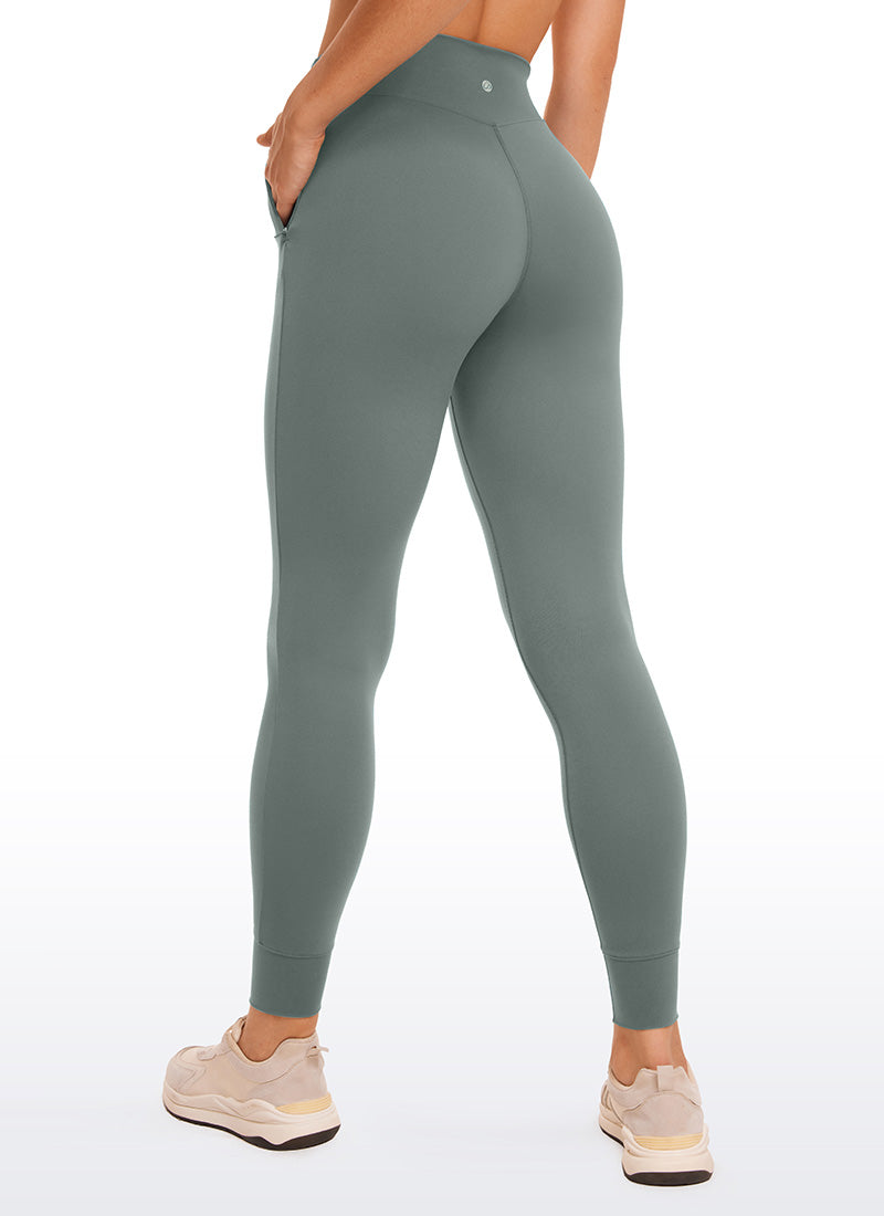 CRZ YOGA Mujeres Joggers Alta Cintura Butterluxe 27 pulg. Salvia gris