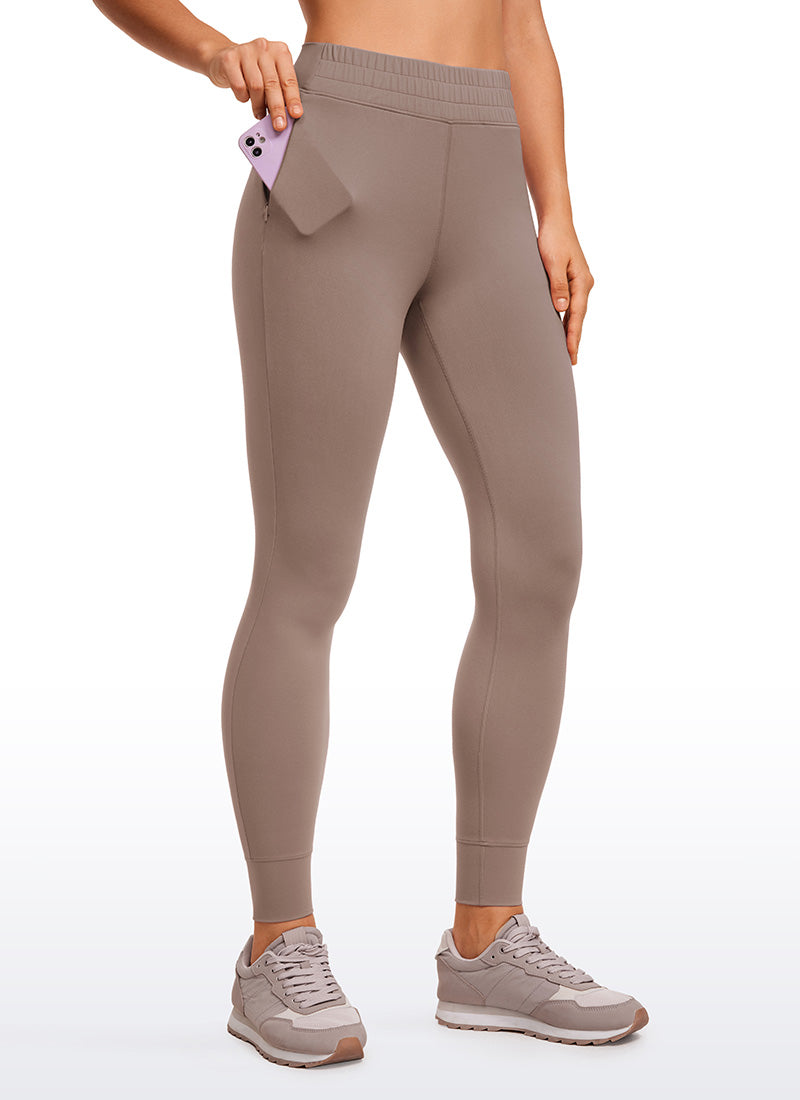 CRZ YOGA Mujeres Joggers Alta Cintura Butterluxe 27 pulg. Marrón Morada