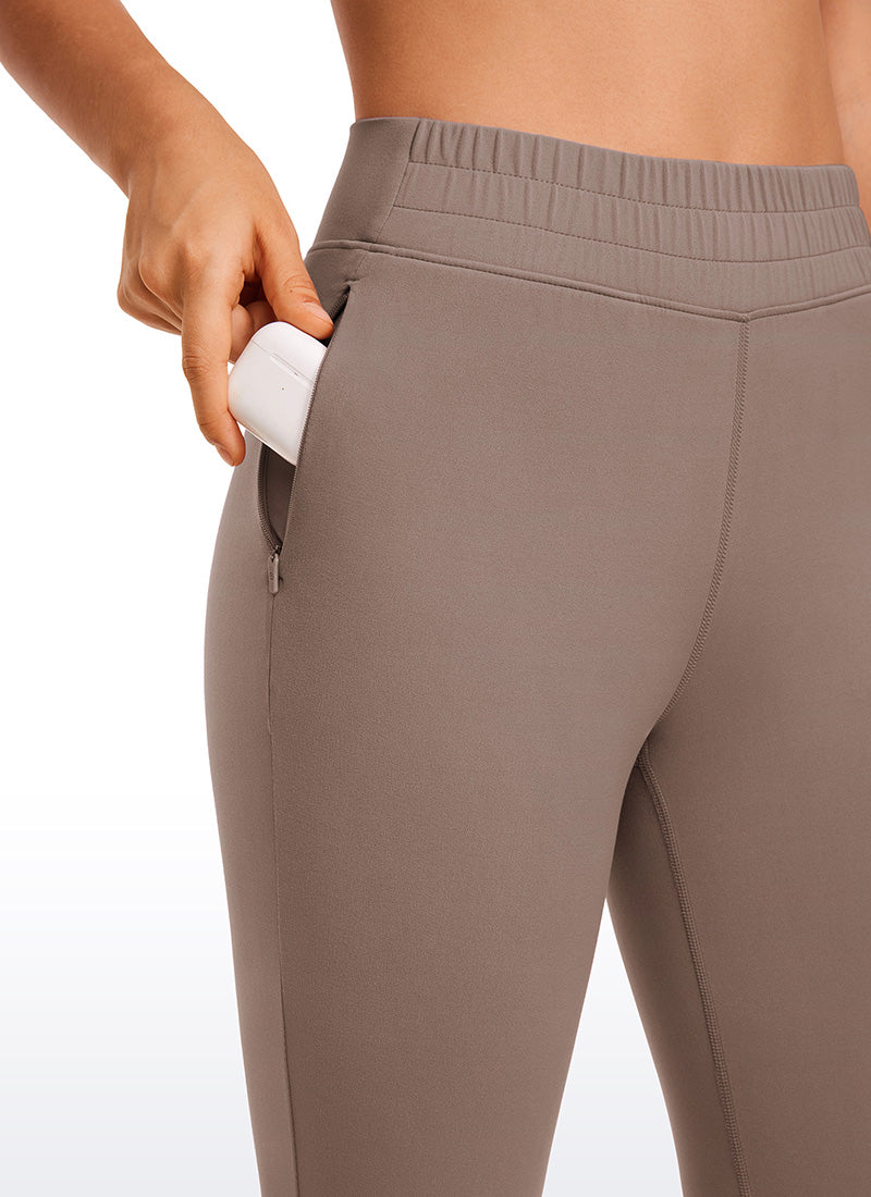 CRZ YOGA Mujeres Joggers Alta Cintura Butterluxe 27 pulg. Marrón Morada