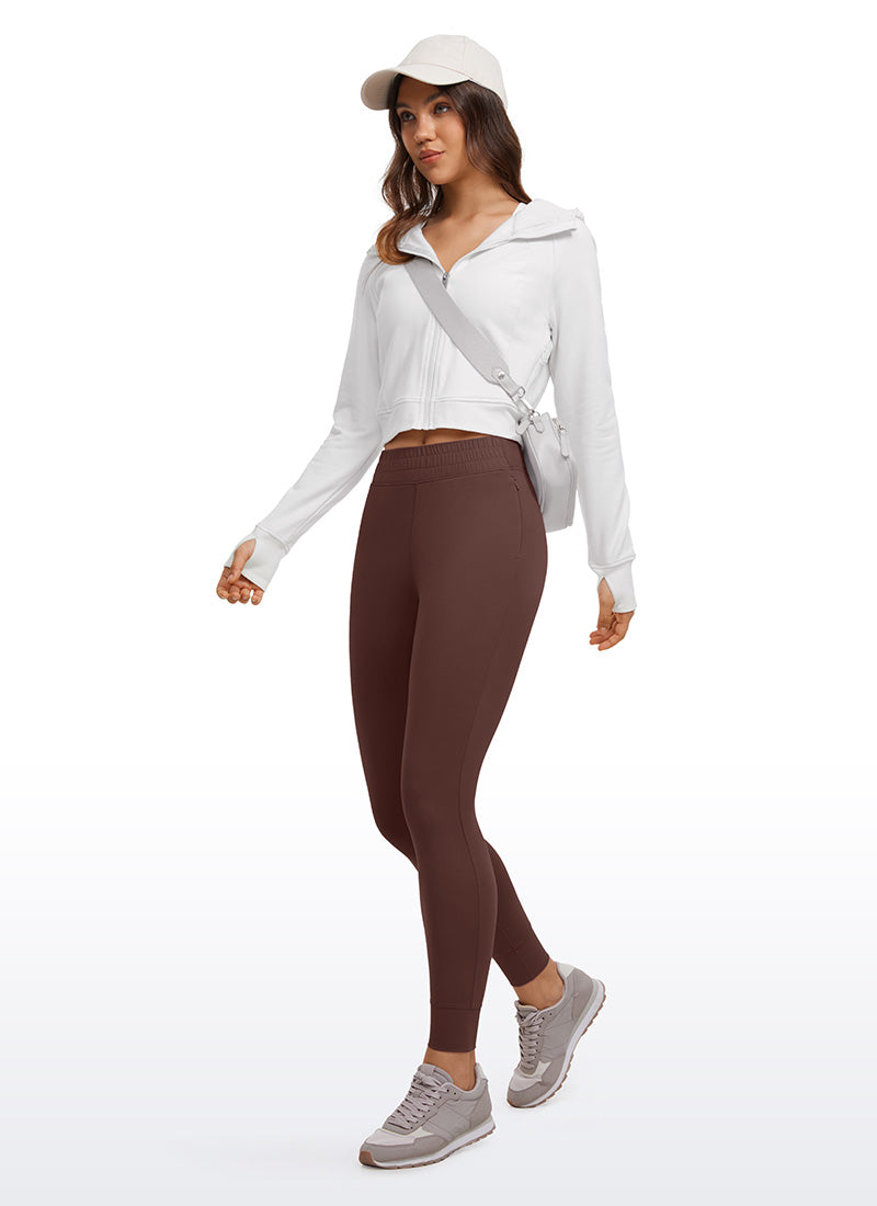 CRZ YOGA Mujeres Joggers Alta Cintura Butterluxe 27 pulg. Gris pardo