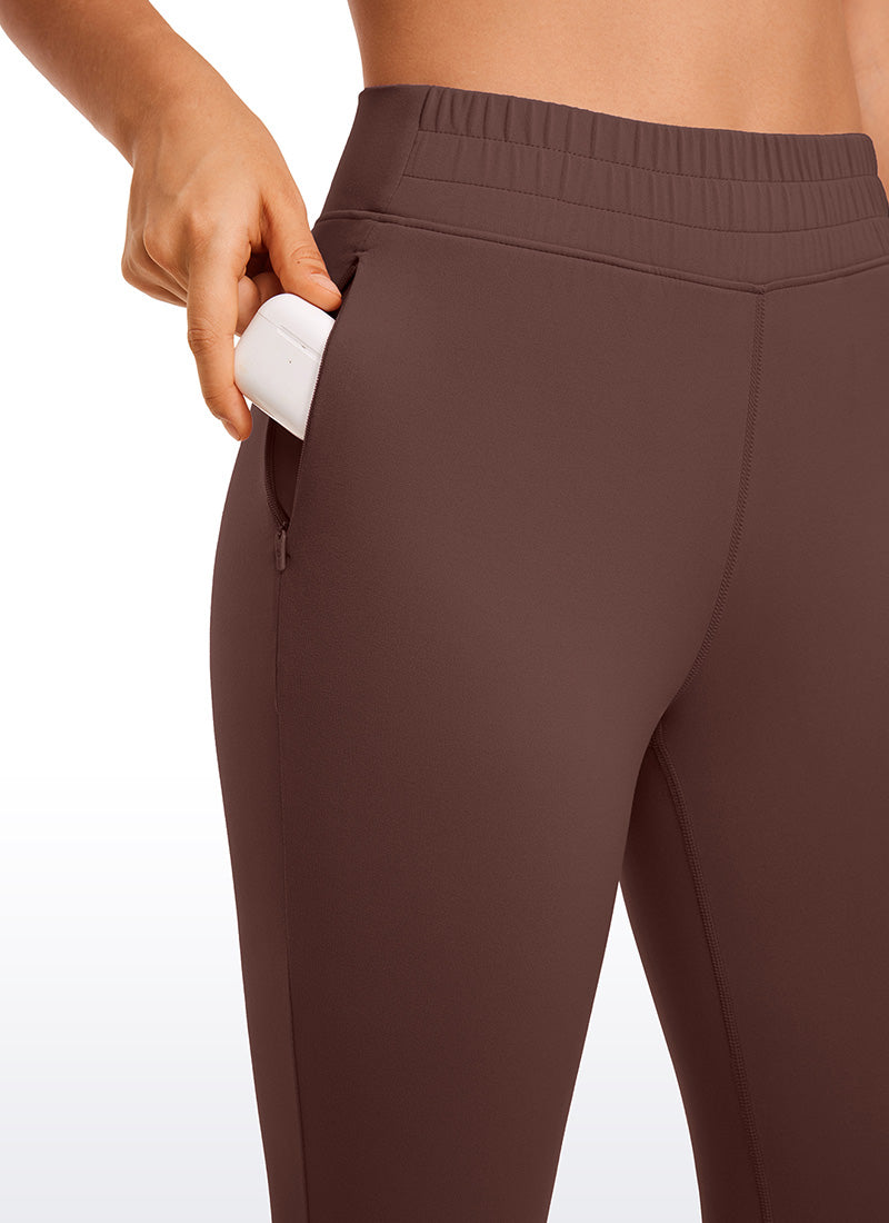 CRZ YOGA Mujeres Joggers Alta Cintura Butterluxe 27 pulg. Gris pardo