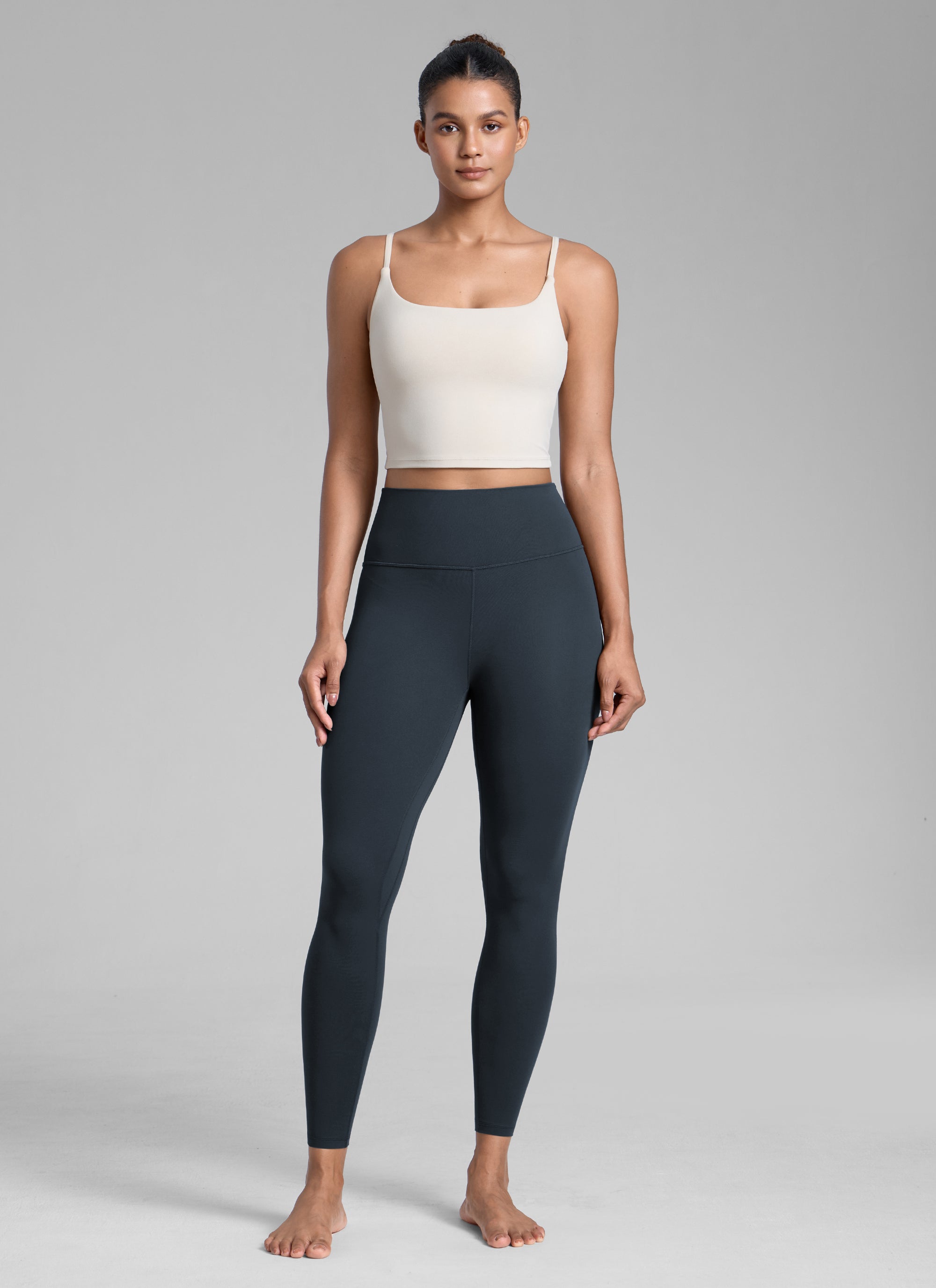 CRZ YOGA Butterlift Leggings de Yoga de 25 Pulgadas para Mujer Verde Oliva
