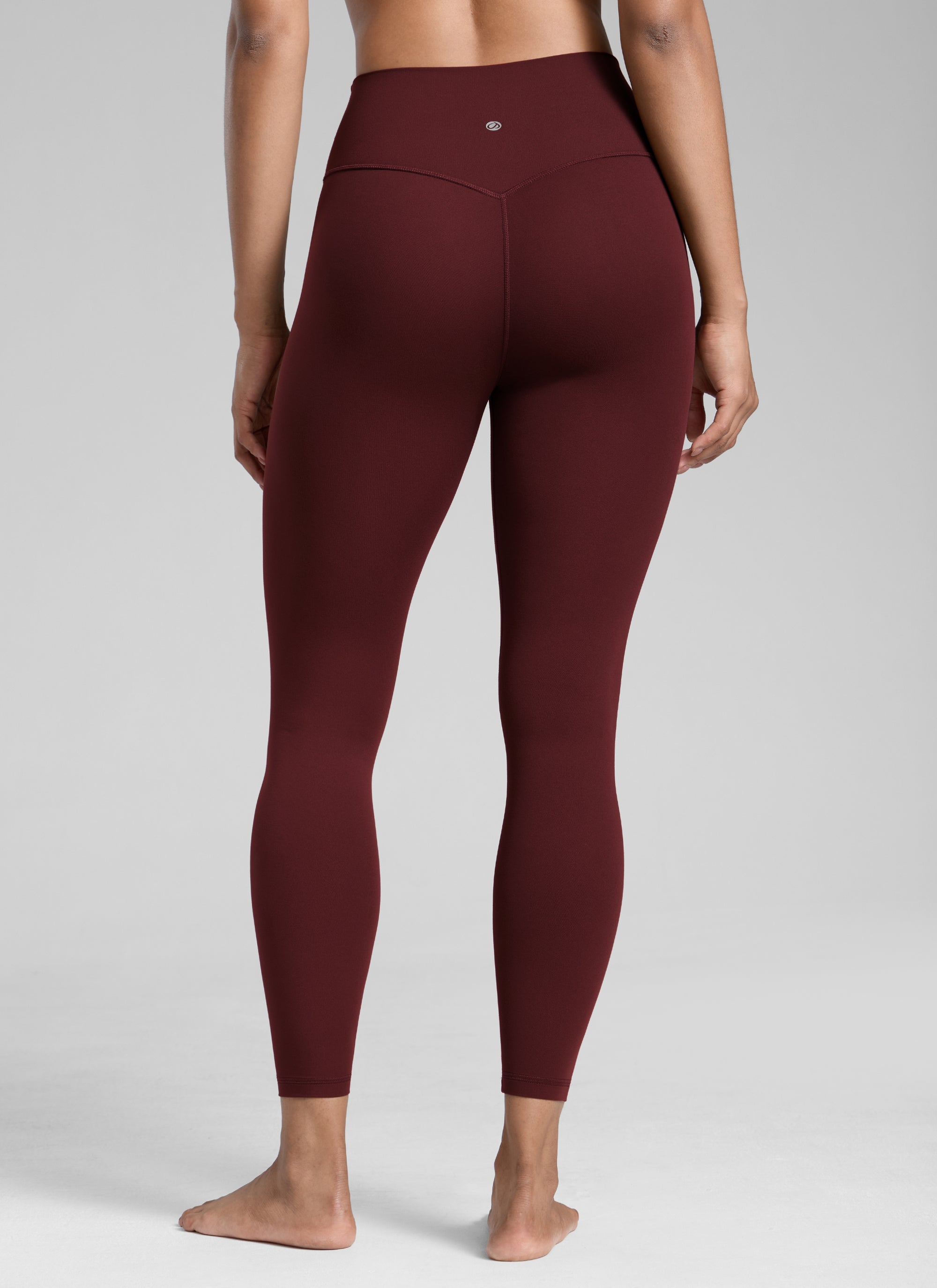 CRZ YOGA Butterlift Leggings de Yoga de 25 Pulgadas para Mujer Merlot Rojo