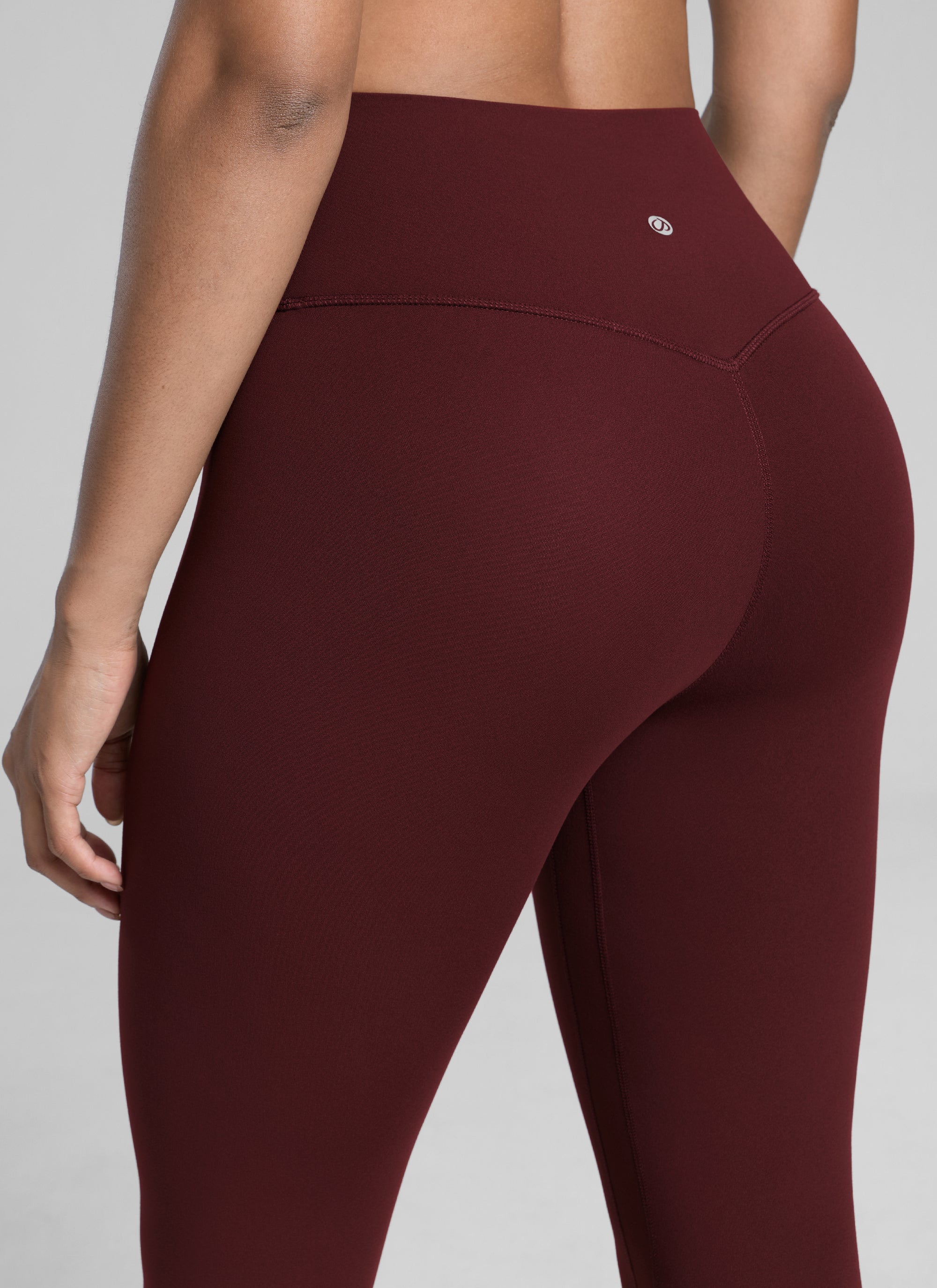 CRZ YOGA Butterlift Leggings de Yoga de 25 Pulgadas para Mujer Merlot Rojo
