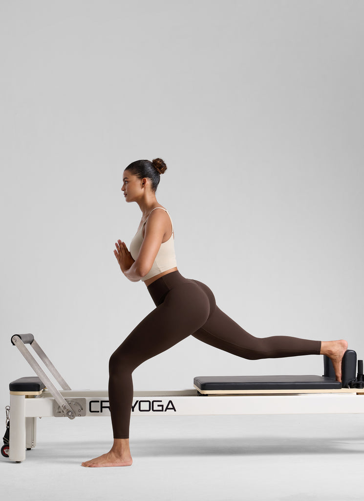 CRZ YOGA Butterlift Leggings de Yoga de 25 Pulgadas para Mujer Marrón Fudge Caliente