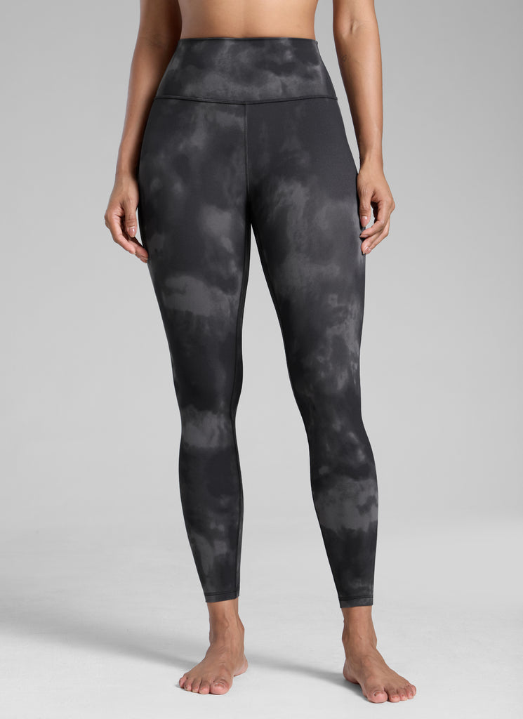 CRZ YOGA Butterlift Leggings de Yoga de 25 Pulgadas para Mujer Flores Grises Tie Dye