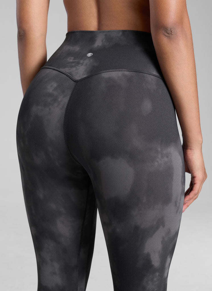 CRZ YOGA Butterlift Leggings de Yoga de 25 Pulgadas para Mujer Flores Grises Tie Dye