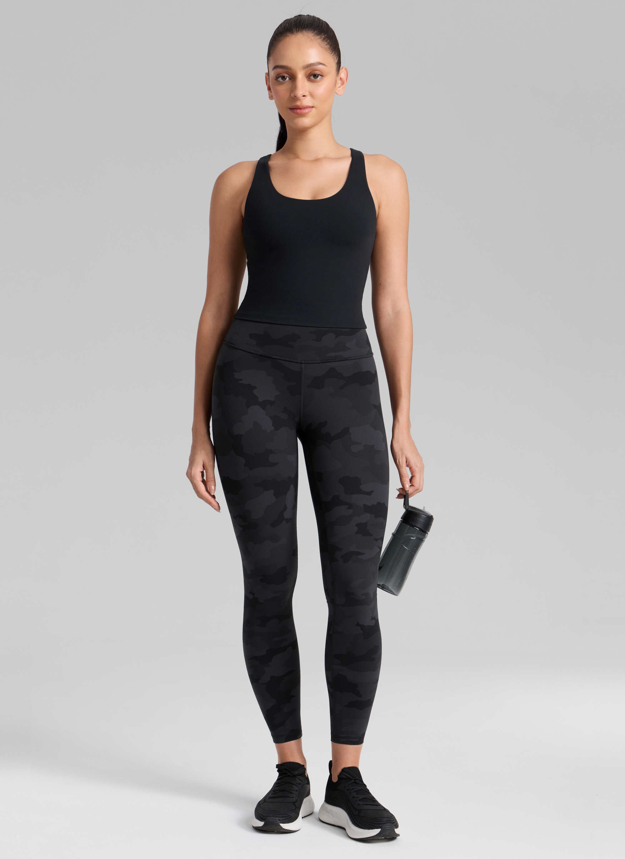 CRZ YOGA Butterlift Leggings de Yoga de 25 Pulgadas para Mujer Gris oscuro Camuflaje 2
