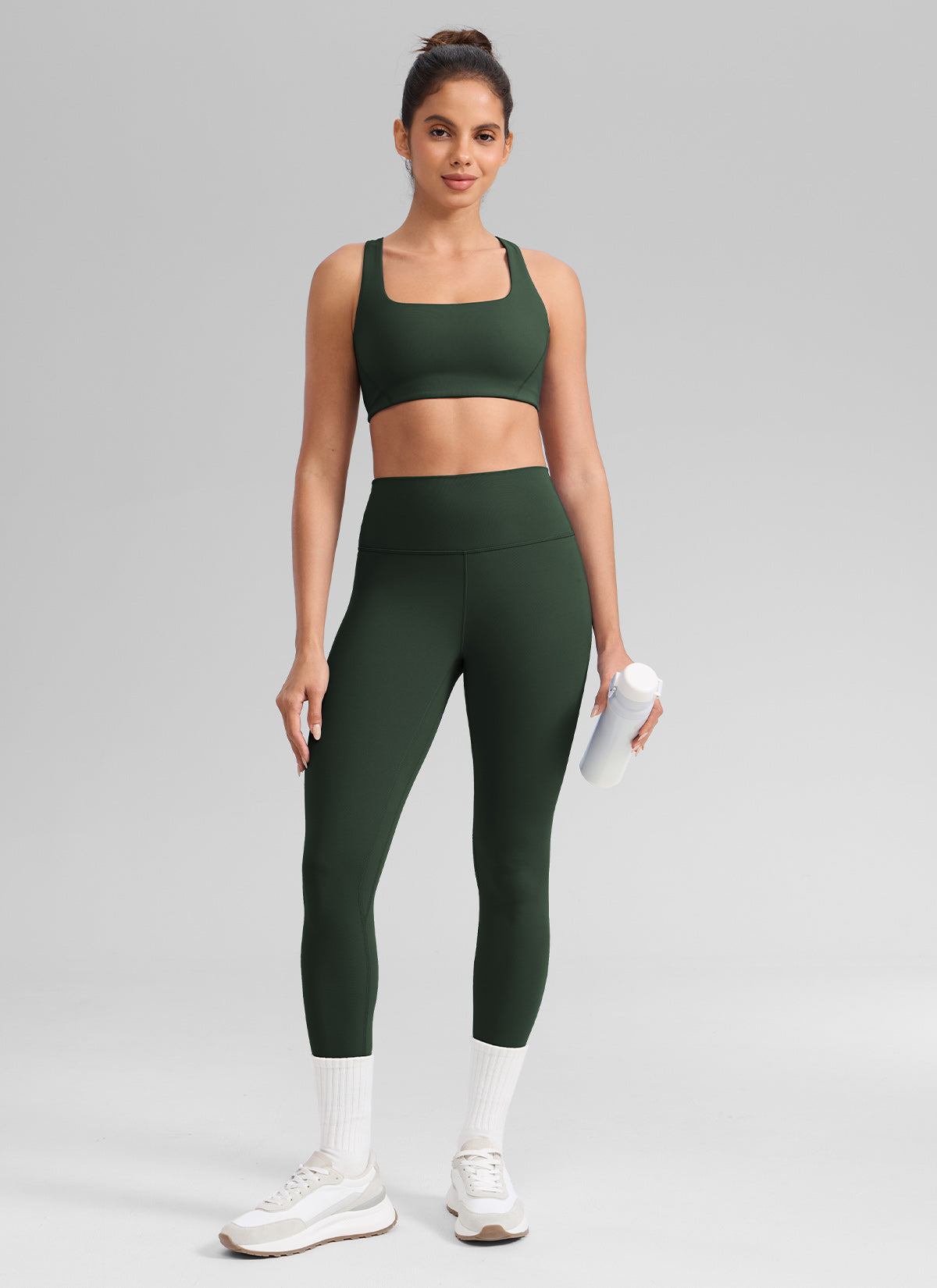 CRZ YOGA Butterlift Leggings de Yoga de 25 Pulgadas para Mujer Leyenda Verde