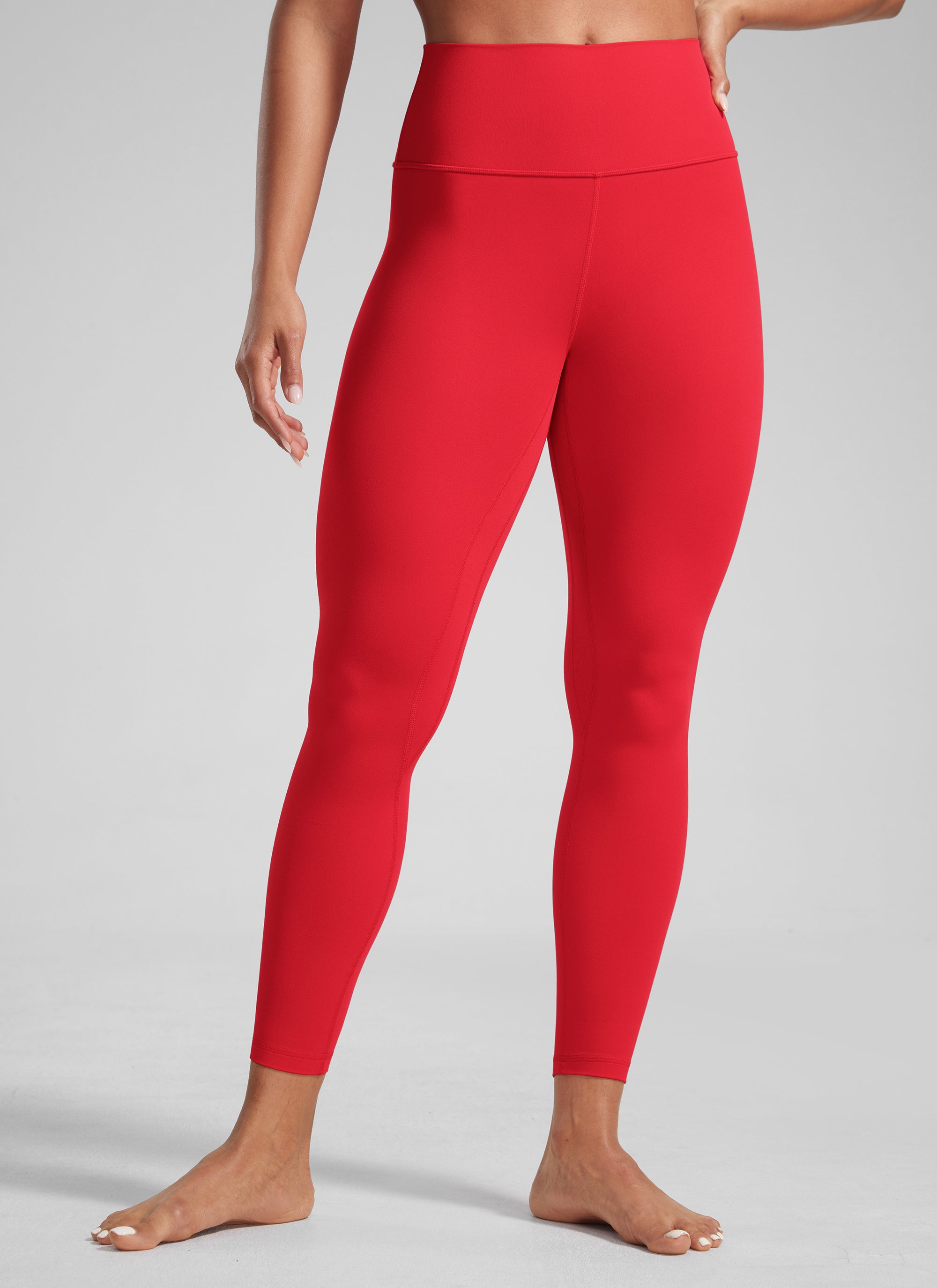 CRZ YOGA Butterlift Leggings de Yoga de 25 Pulgadas para Mujer Rojo Aurora