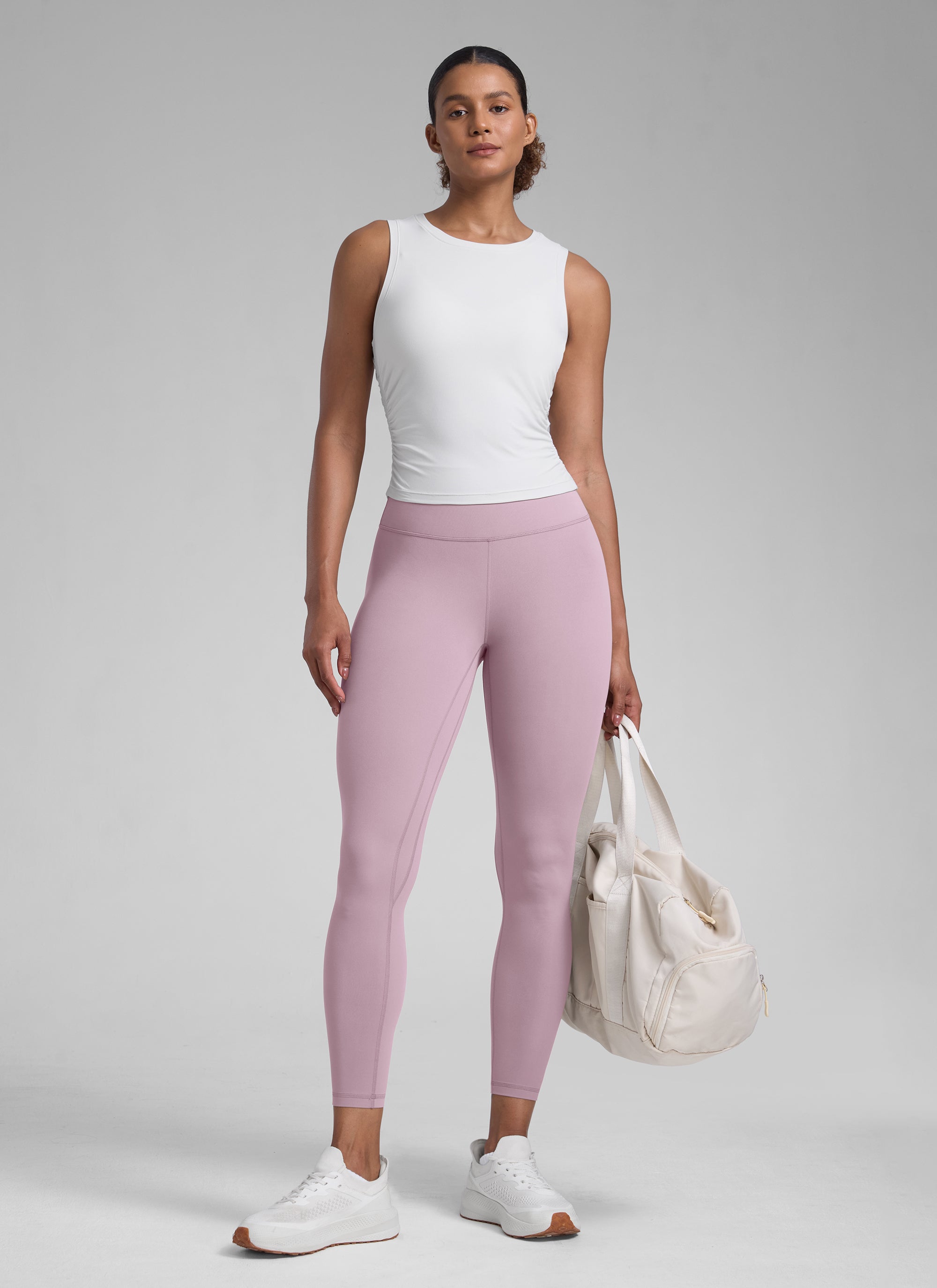 CRZ YOGA Butterlift Leggings de Yoga de 25 Pulgadas para Mujer Rosa Lila