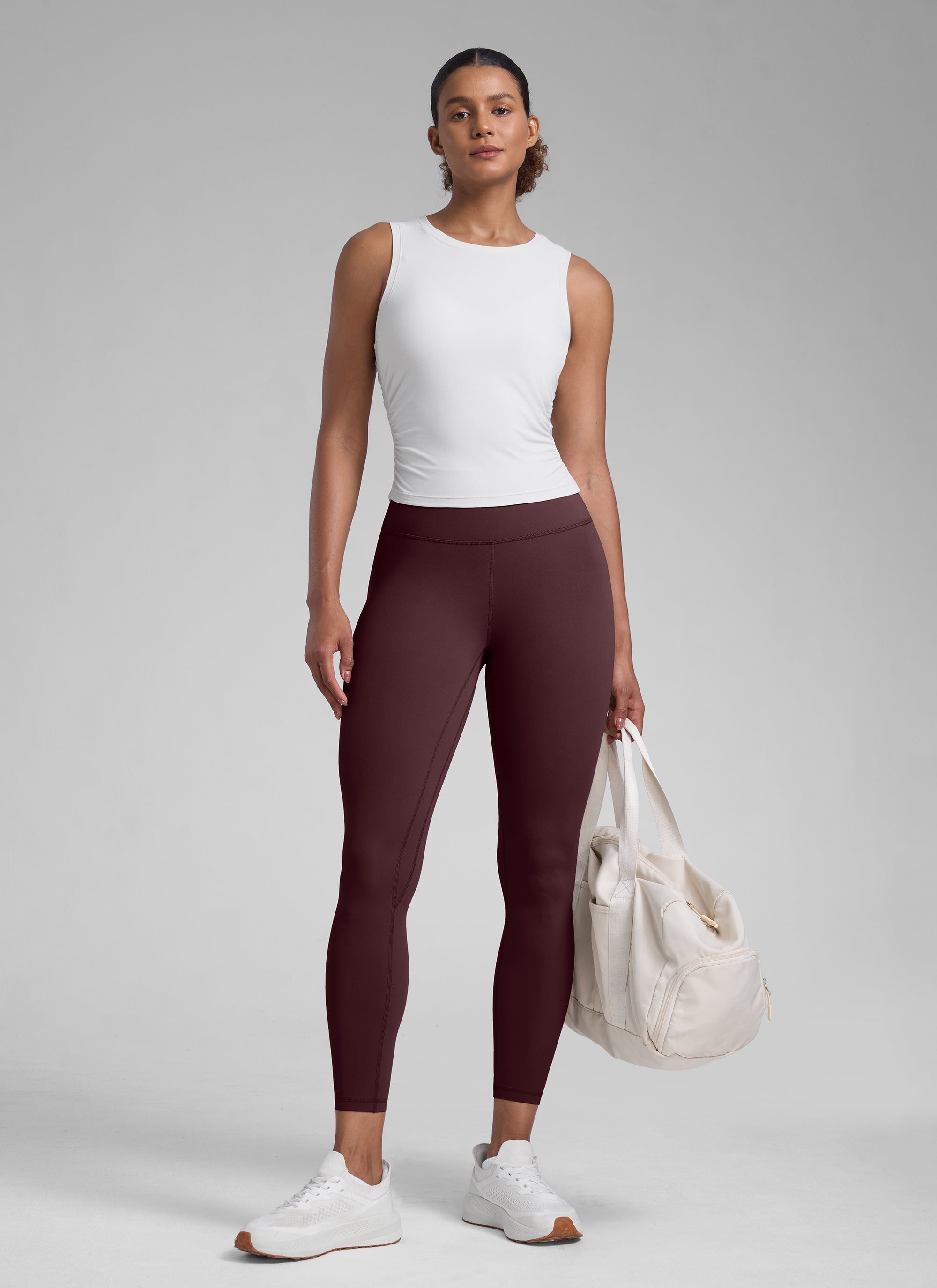 CRZ YOGA Butterlift Leggings de Yoga de 25 Pulgadas para Mujer Ciruela madura
