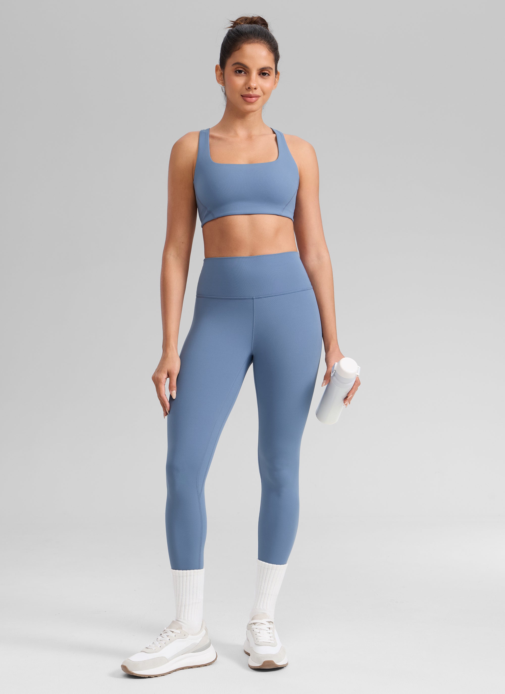 CRZ YOGA Butterlift Leggings de Yoga de 25 Pulgadas para Mujer Denim lavado