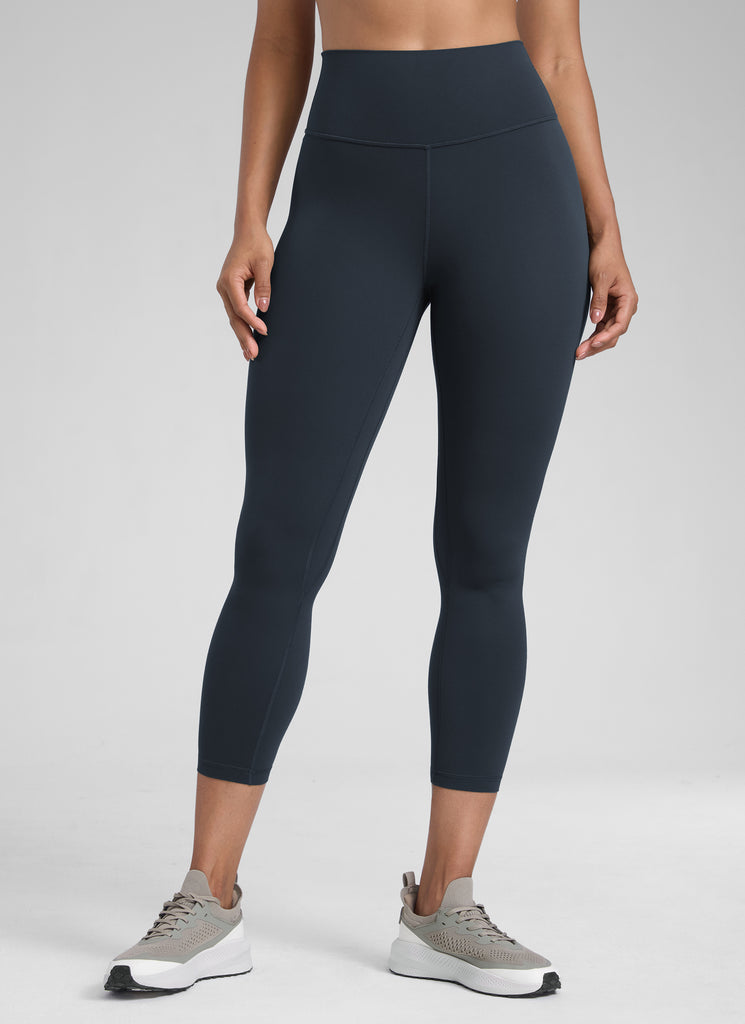 CRZ YOGA Leggings de Mujer Cintura Alta Capris para Ejercicio 23 Pulgadas True Navy