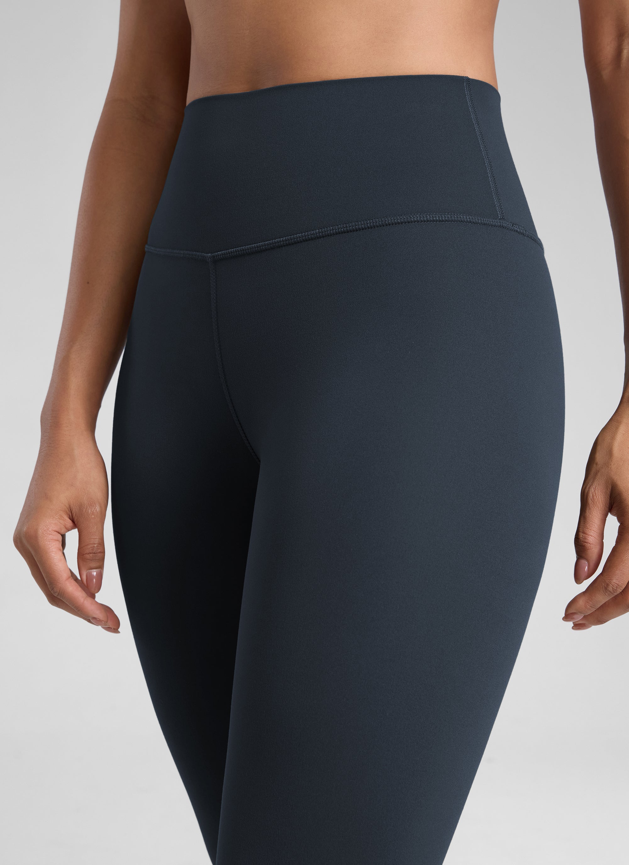 CRZ YOGA Leggings de Mujer Cintura Alta Capris para Ejercicio 23 Pulgadas True Navy
