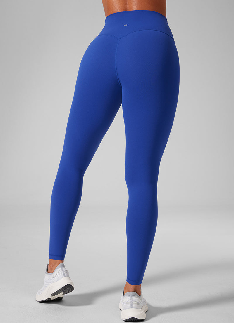 CRZ YOGA Butterlift Leggings con Efecto Mariposa y Tiro Alto para Mujer Azul Ondulante