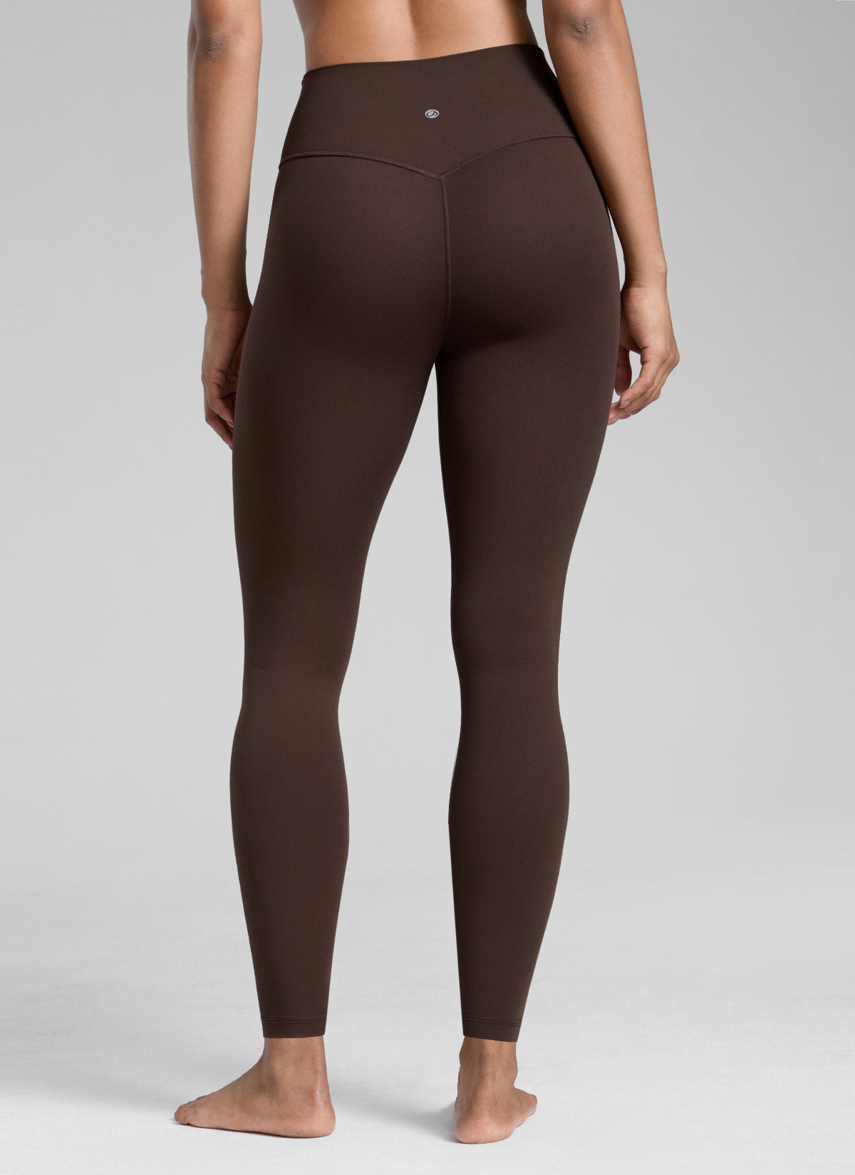 CRZ YOGA Butterlift Leggings con Efecto Mariposa y Tiro Alto para Mujer Marrón Fudge Caliente
