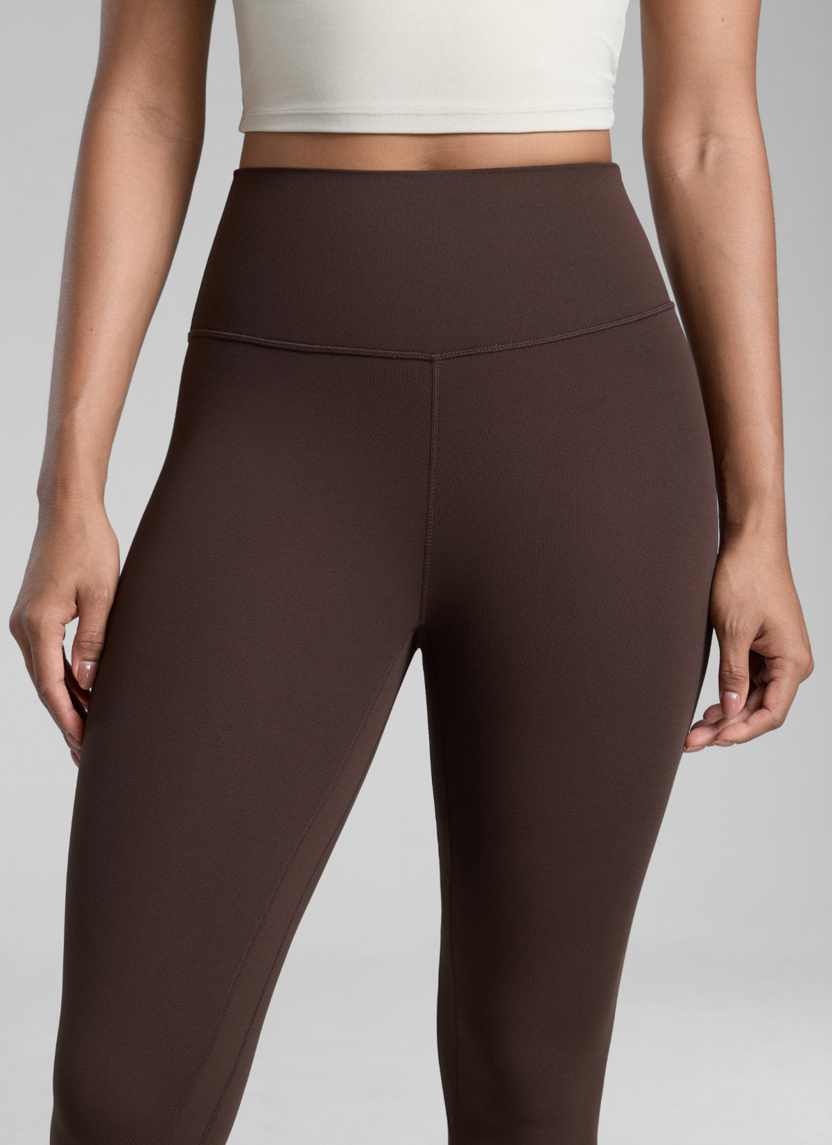 CRZ YOGA Butterlift Leggings con Efecto Mariposa y Tiro Alto para Mujer Marrón Fudge Caliente