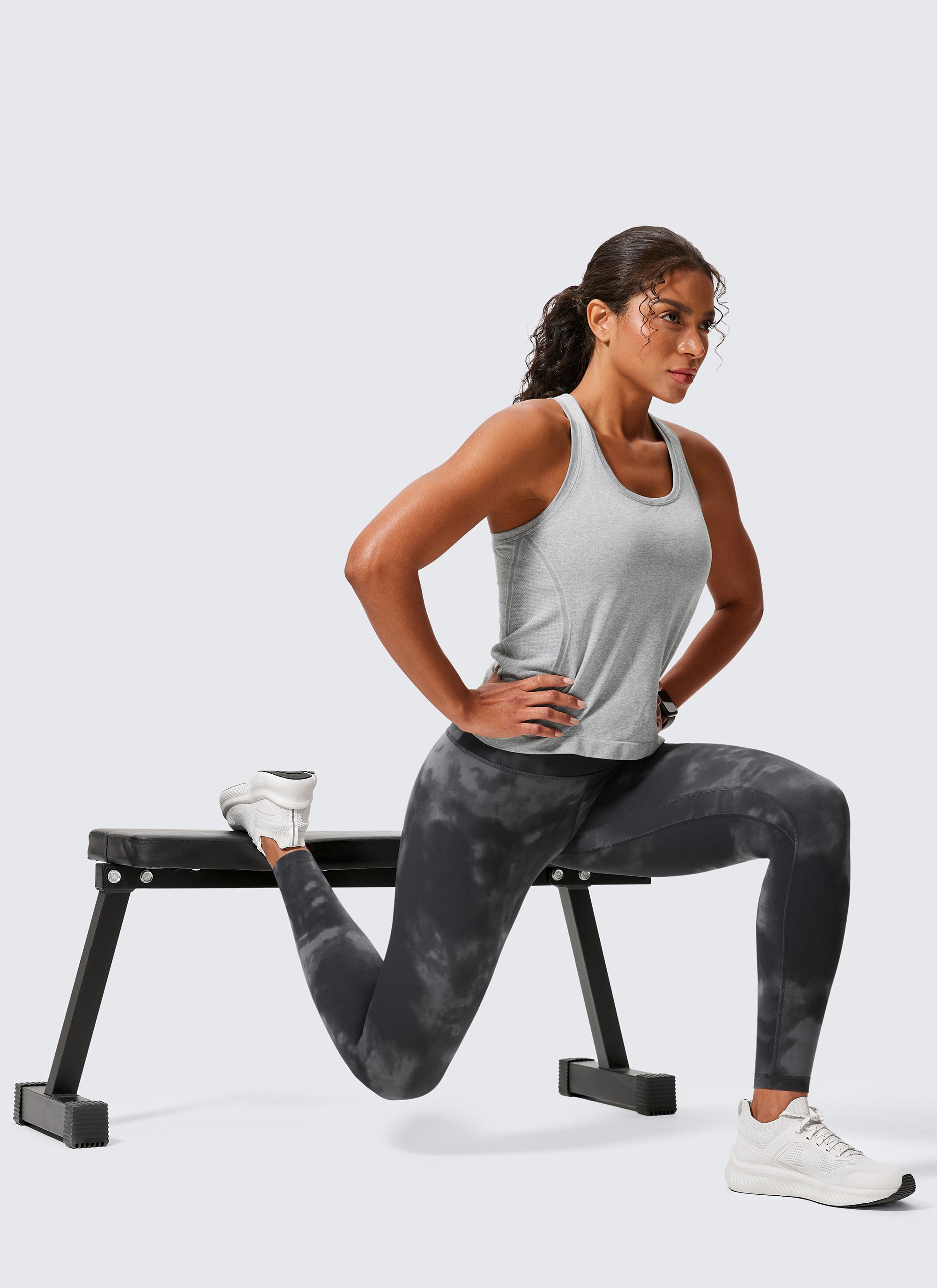 CRZ YOGA Butterlift Leggings con Efecto Mariposa y Tiro Alto para Mujer Marrón Fudge Caliente