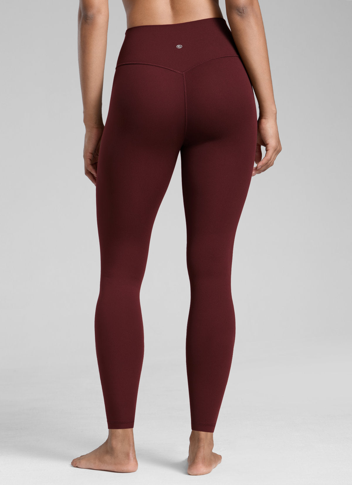 CRZ YOGA Butterlift Leggings con Efecto Mariposa y Tiro Alto para Mujer Merlot Rojo
