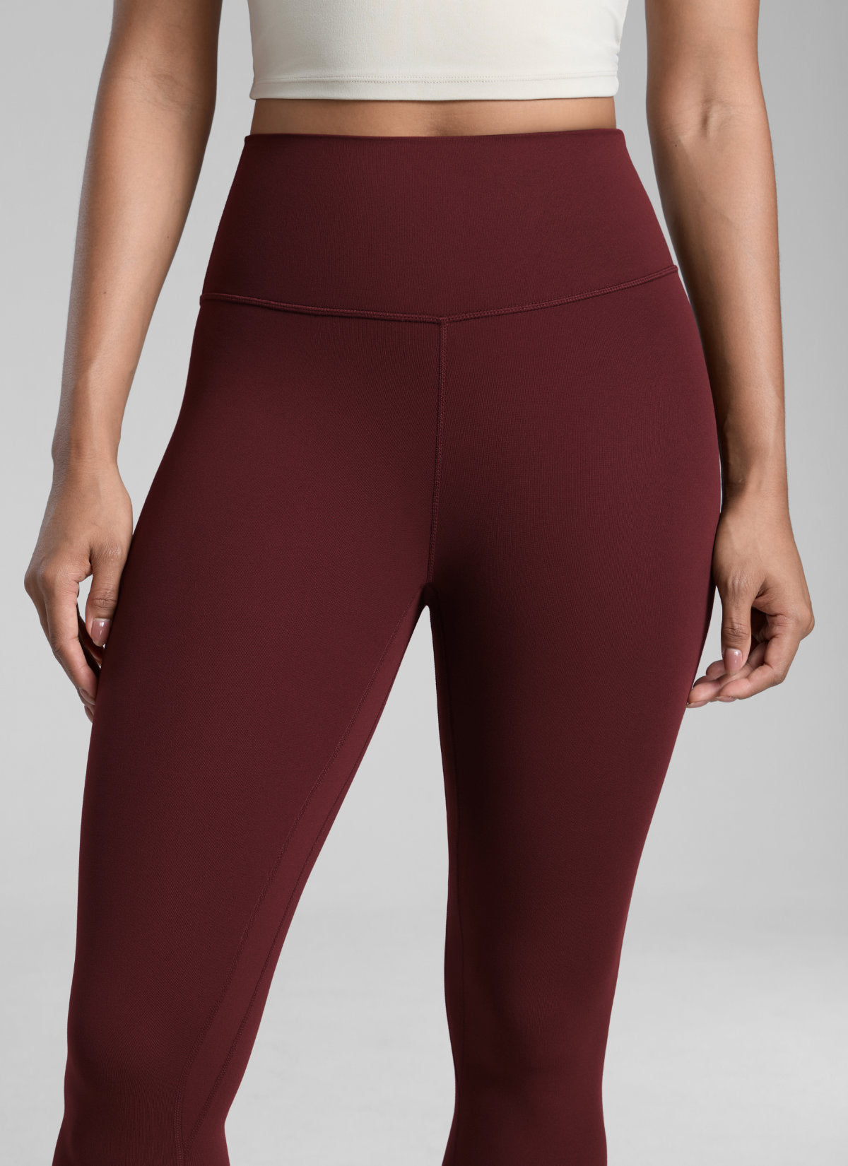 CRZ YOGA Butterlift Leggings con Efecto Mariposa y Tiro Alto para Mujer Merlot Rojo