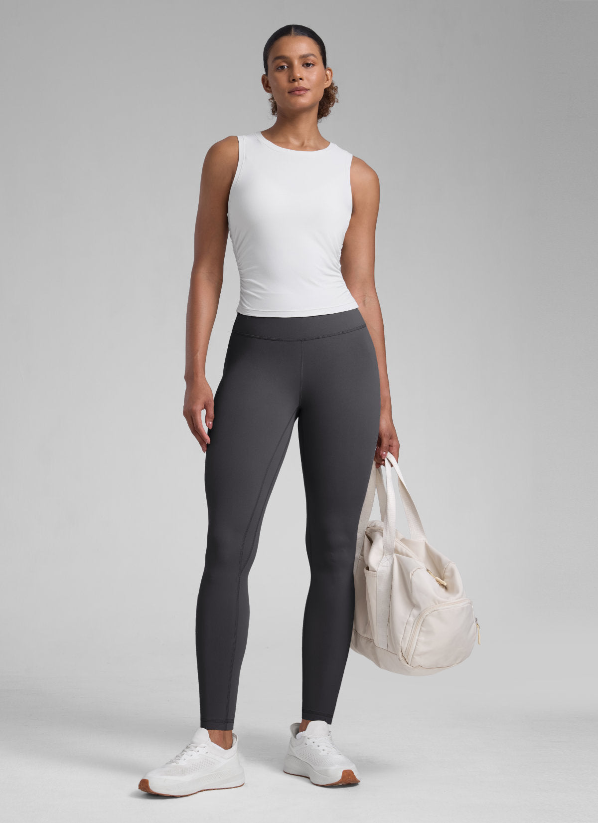 CRZ YOGA Butterlift Leggings con Efecto Mariposa y Tiro Alto para Mujer Gris misterioso