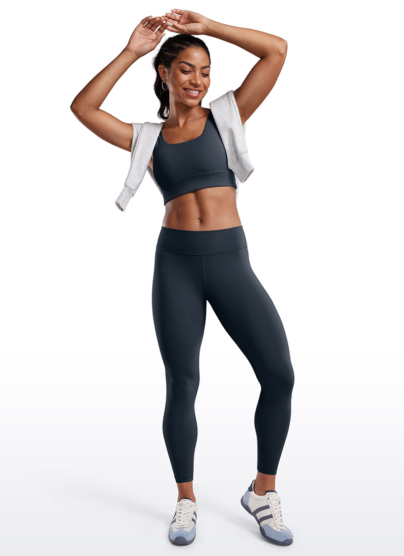 CRZ YOGA Leggings de Entrenamiento de Cintura Bajo para Mujer True Navy