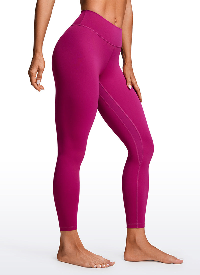 CRZ YOGA Leggings de Entrenamiento de Cintura Bajo para Mujer Magenta Púrpura