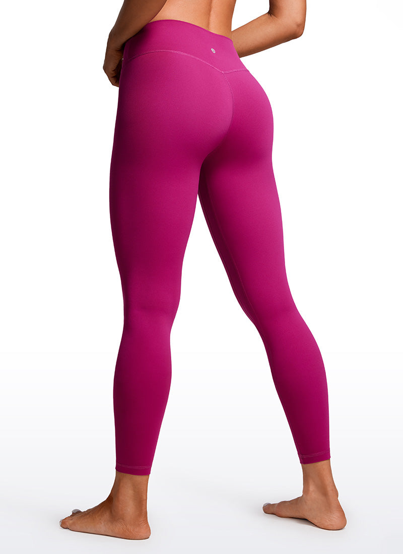 CRZ YOGA Leggings de Entrenamiento de Cintura Bajo para Mujer Magenta Púrpura