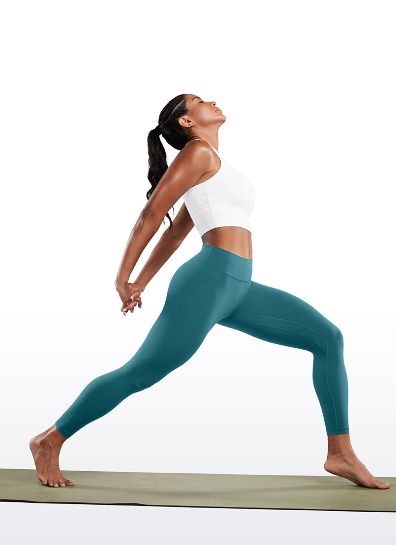 CRZ YOGA Leggings de Entrenamiento de Cintura Bajo para Mujer Jade Verde
