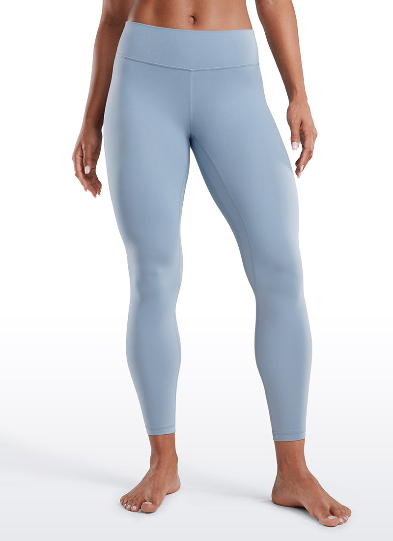 CRZ YOGA Leggings de Entrenamiento de Cintura Bajo para Mujer Batista Azul