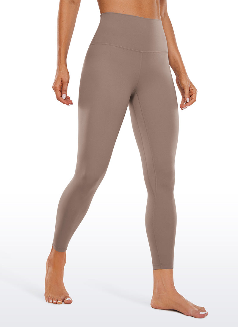 CRZ YOGA Butterluxe Leggings con Doble Costura para Mujer Marrón Morada