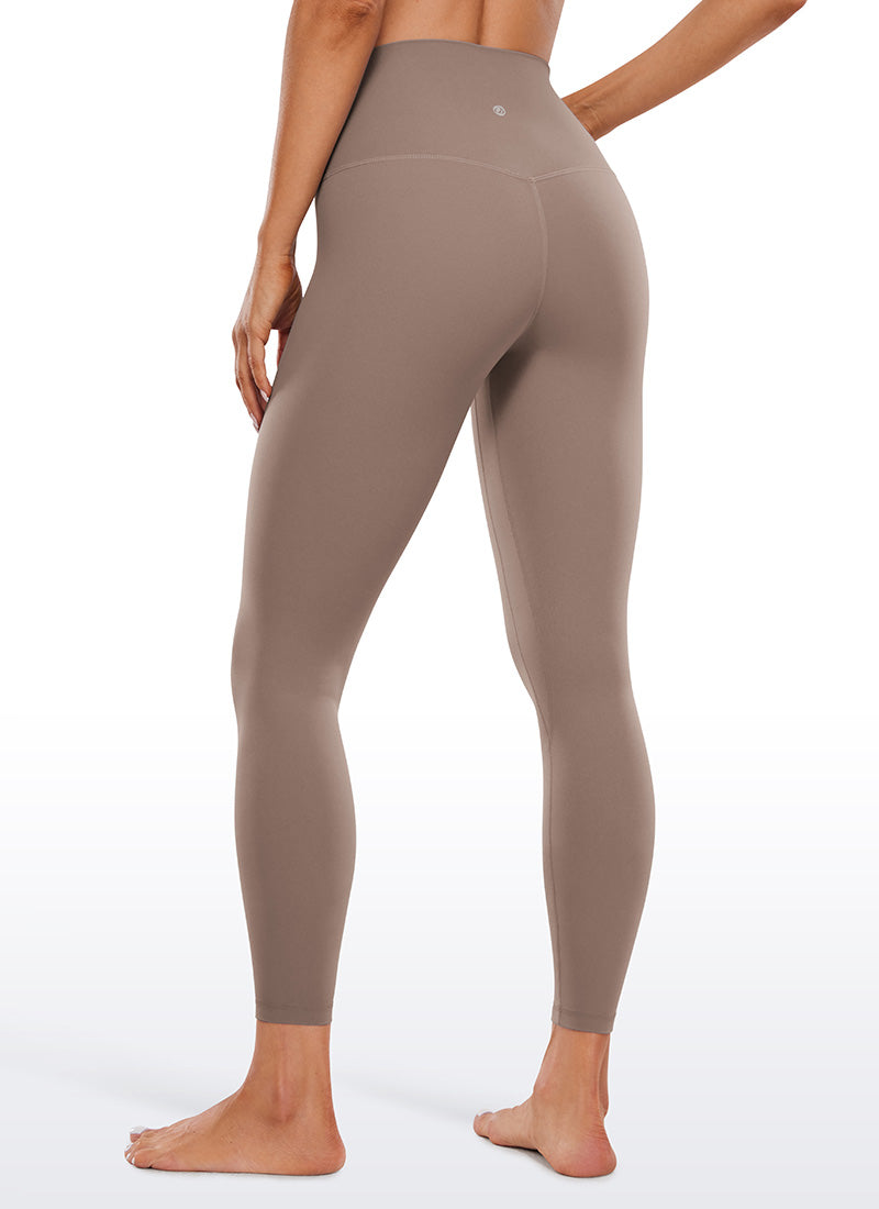 CRZ YOGA Butterluxe Leggings con Doble Costura para Mujer Marrón Morada