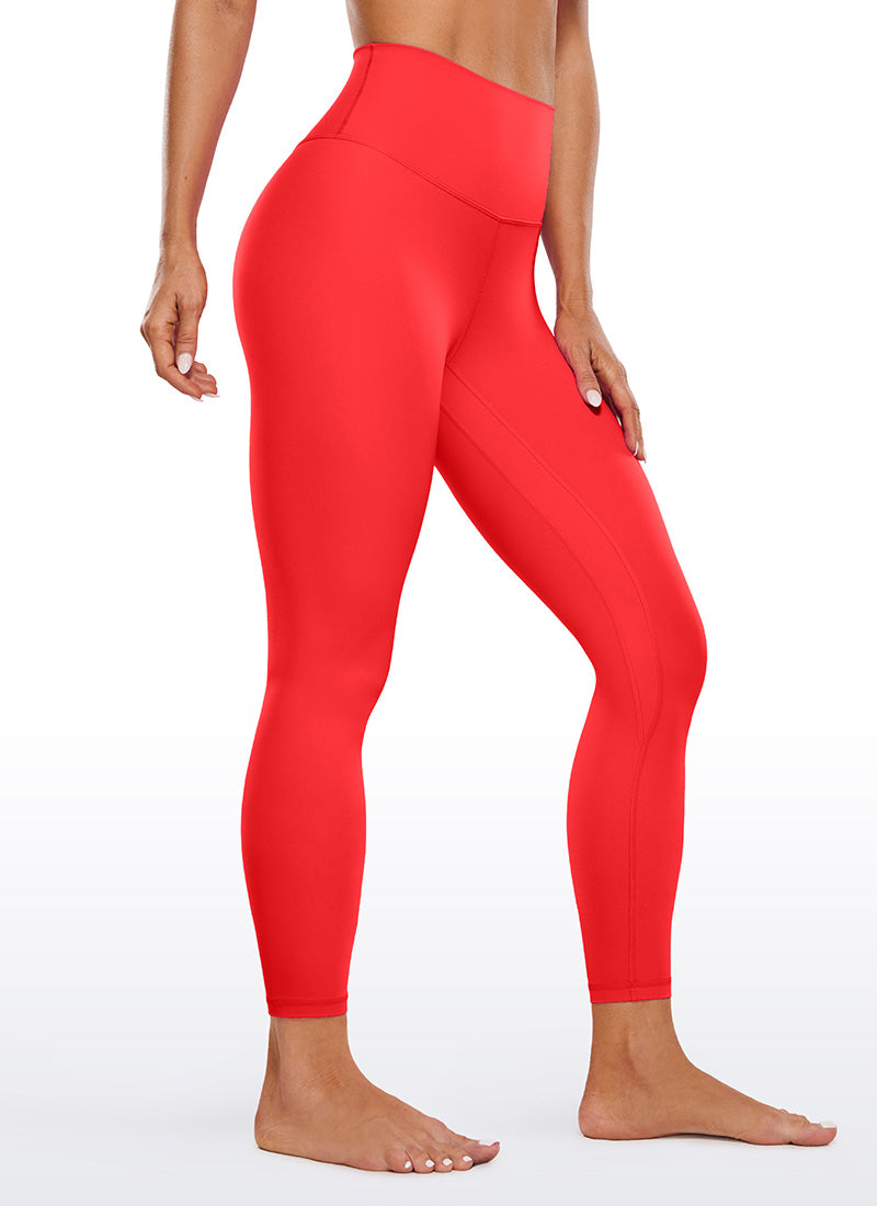 CRZ YOGA Butterluxe Leggings con Doble Costura para Mujer Rojo Profundo