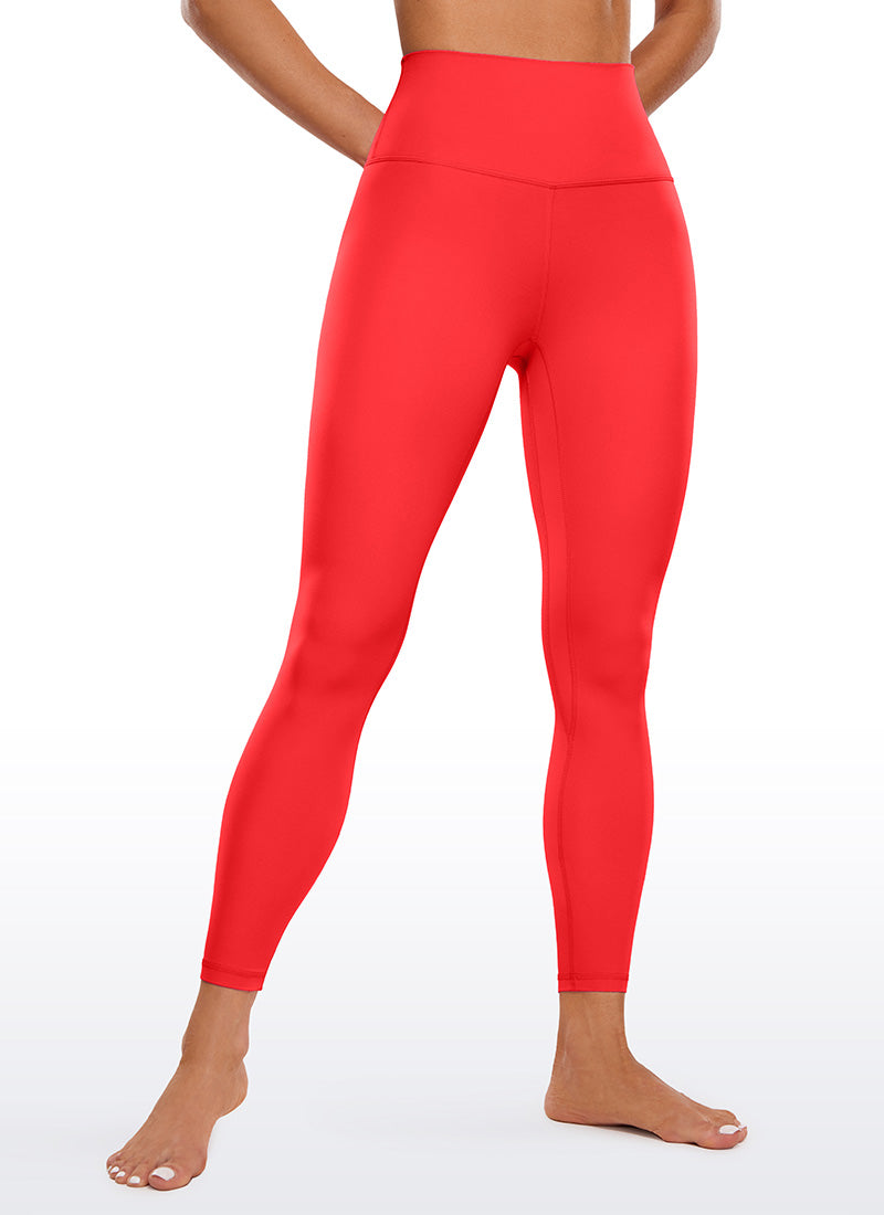 CRZ YOGA Butterluxe Leggings con Doble Costura para Mujer Rojo Profundo