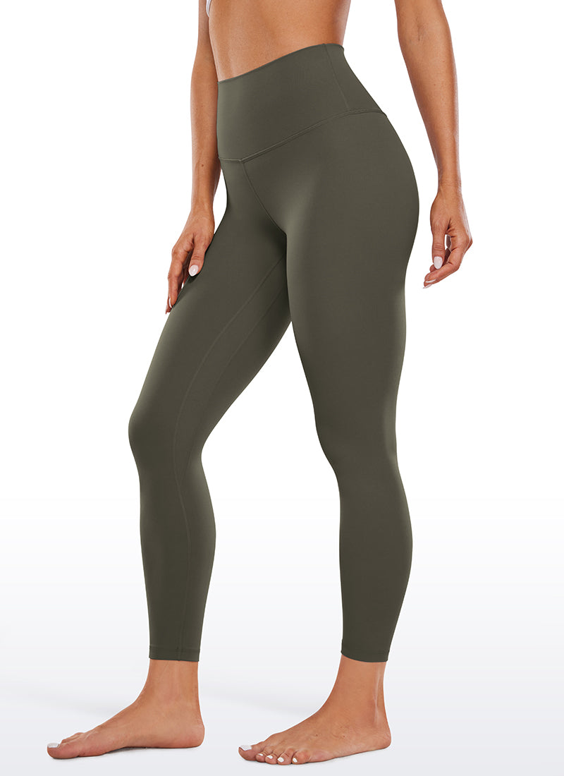 CRZ YOGA Butterluxe Leggings con Doble Costura para Mujer Verde Militar Claro