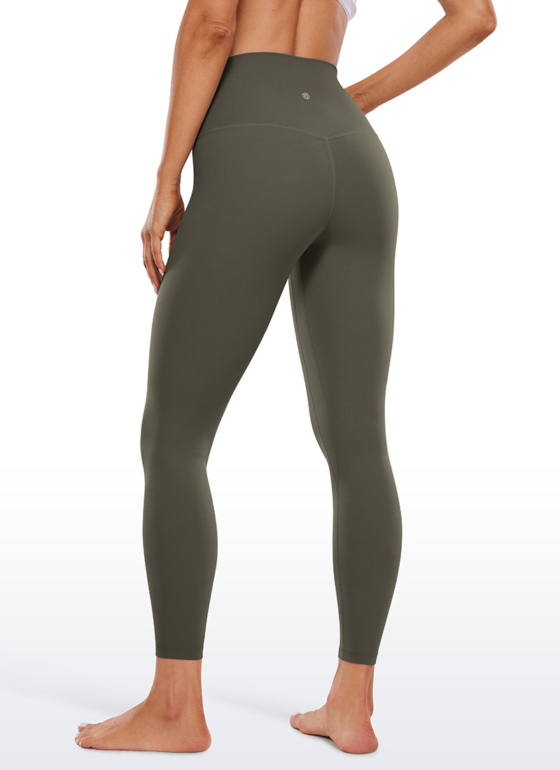 CRZ YOGA Butterluxe Leggings con Doble Costura para Mujer Verde Militar Claro